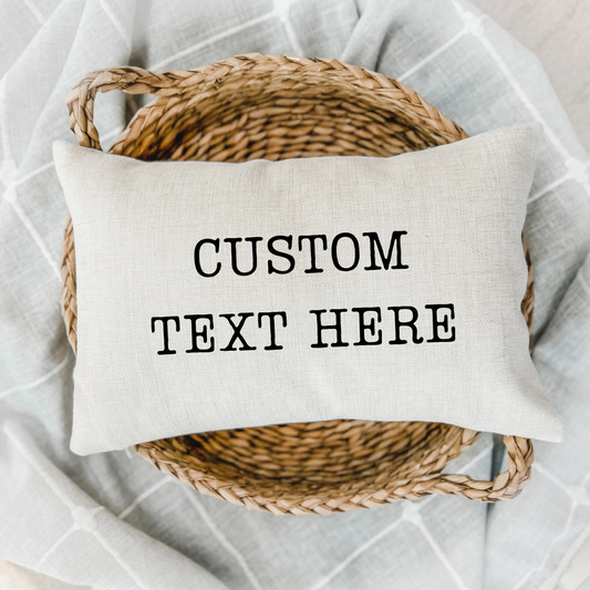 Custom Text Pillow Cover