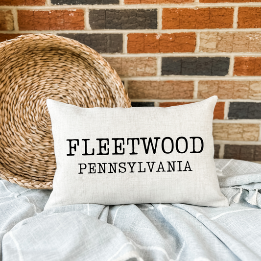 City & State Pillow Cover