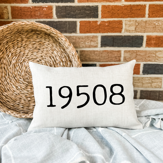 Zip Code Pillow Cover