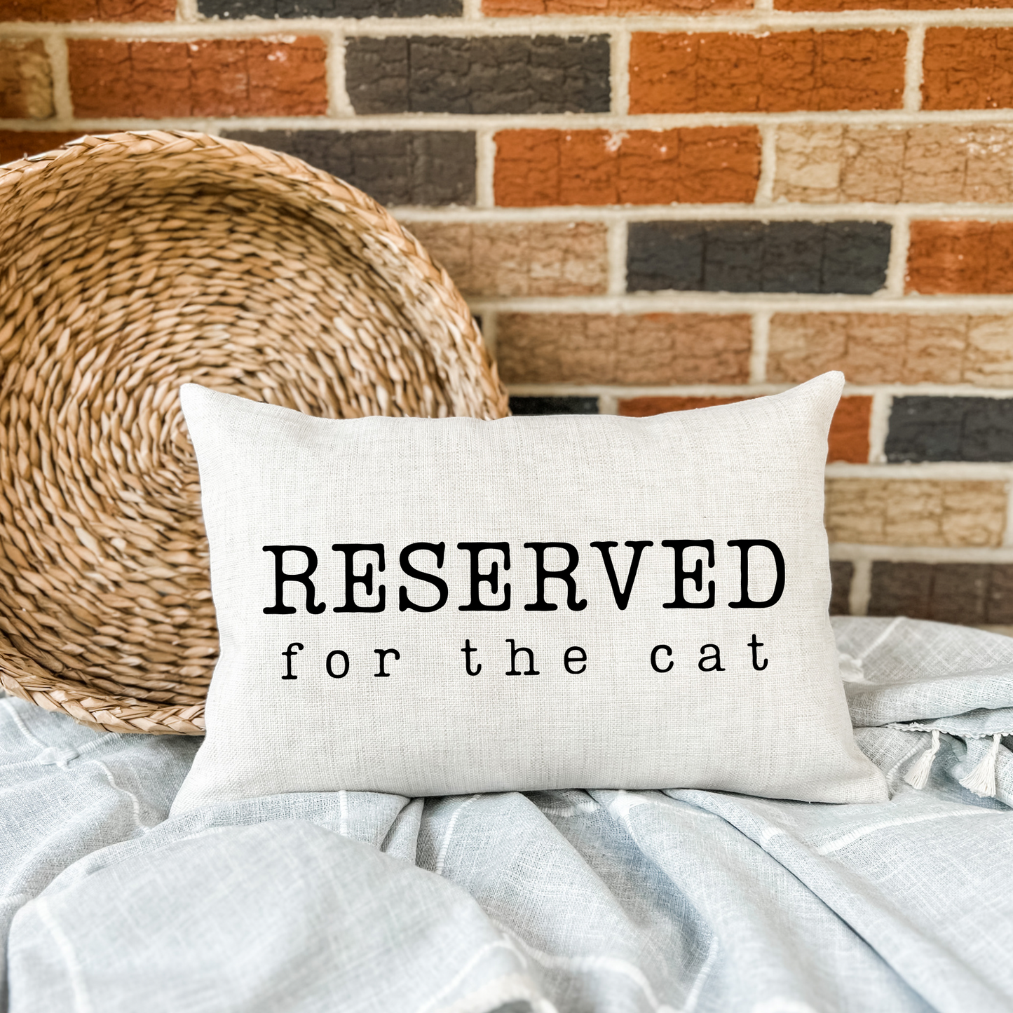 Reserved for the Cat Pillow Cover