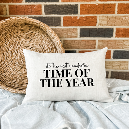 Most Wonderful Time of the Year Christmas Pillow Cover